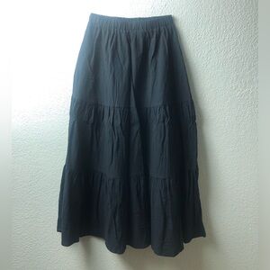 Bohemian Black Maxi Skirt